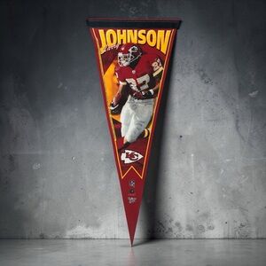 Larry Johnson Chiefs Pennant NFL Kansas City KC WinCraft Banner Vintage